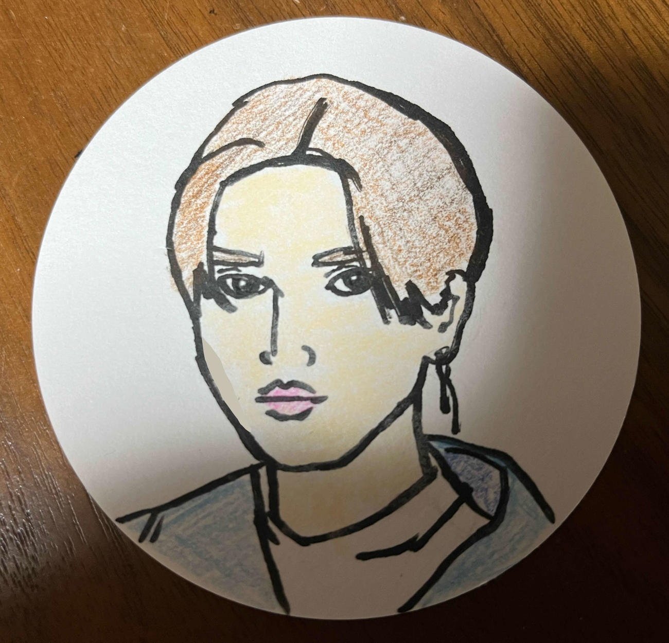 映画監督谷健二氏が描いた八木勇征の似顔絵