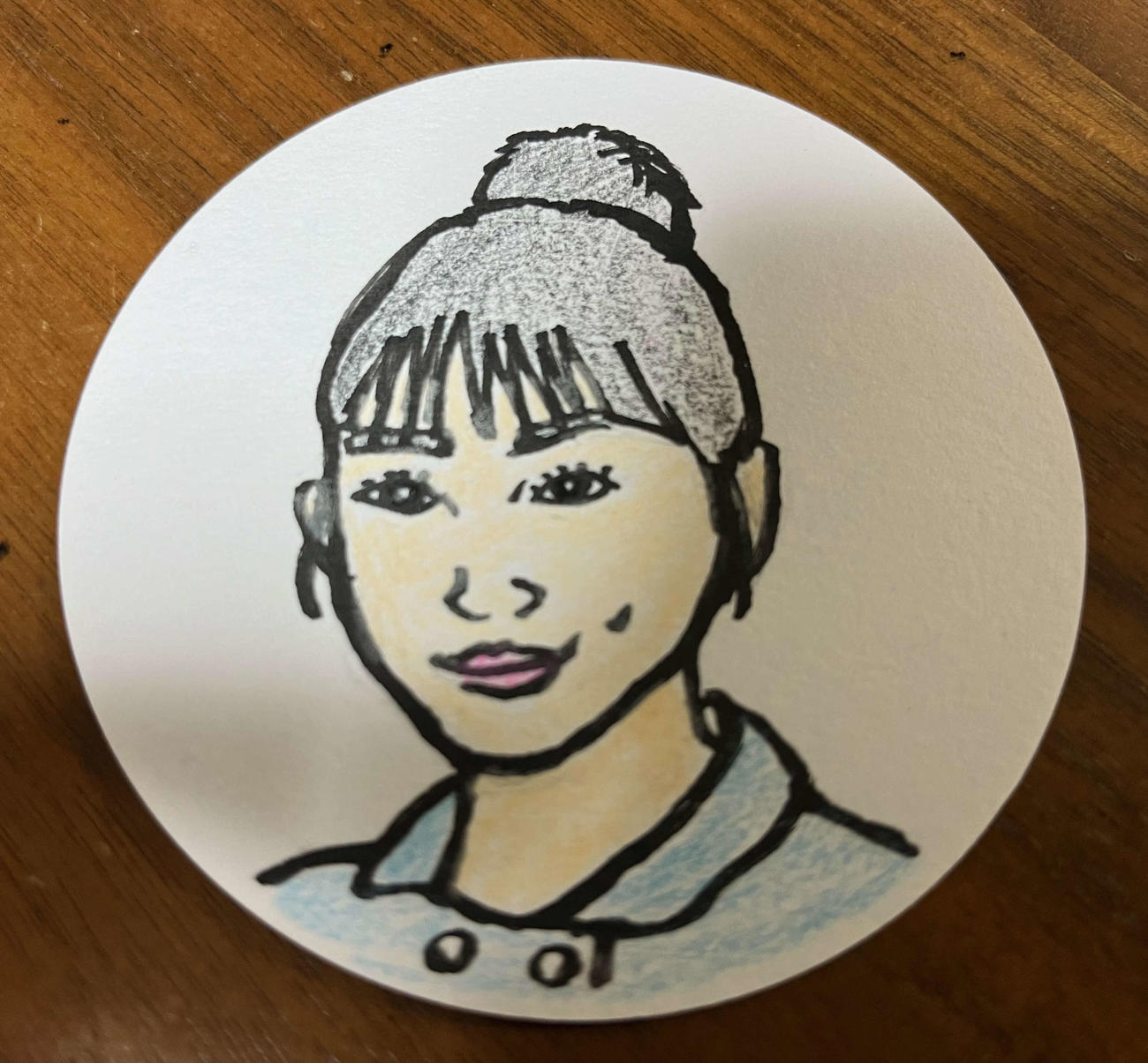 映画監督谷健二氏が描いた川栄李奈の似顔絵