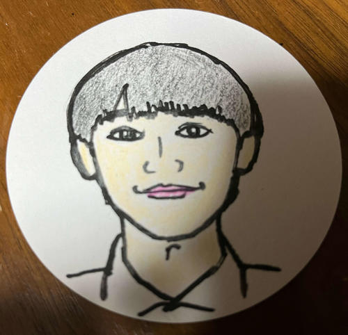 映画監督谷健二氏が描いた冨樫庵の似顔絵