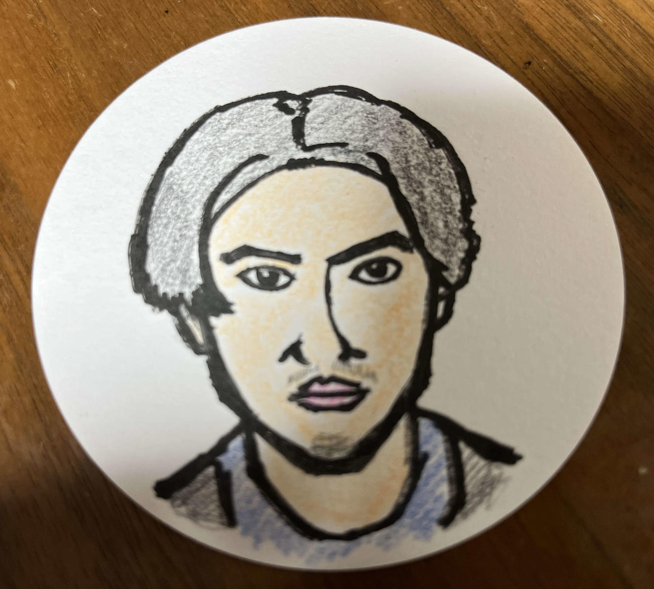 映画監督谷健二氏が描いた賀来賢人の似顔絵