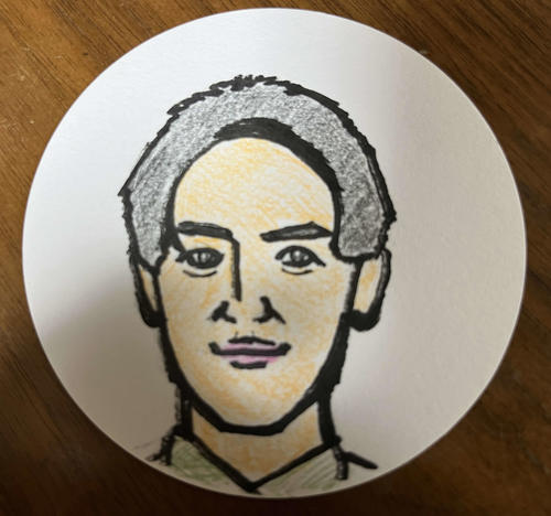 映画監督谷健二氏が描いた中川大志の似顔絵