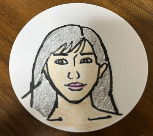 映画監督谷健二氏が描いた田中みな実の似顔絵
