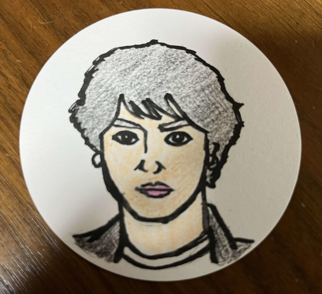 映画監督谷健二氏が描いた安藤政信の似顔絵