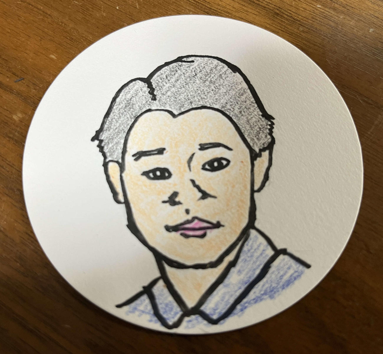 映画監督谷健二氏が描いた矢本悠馬の似顔絵　