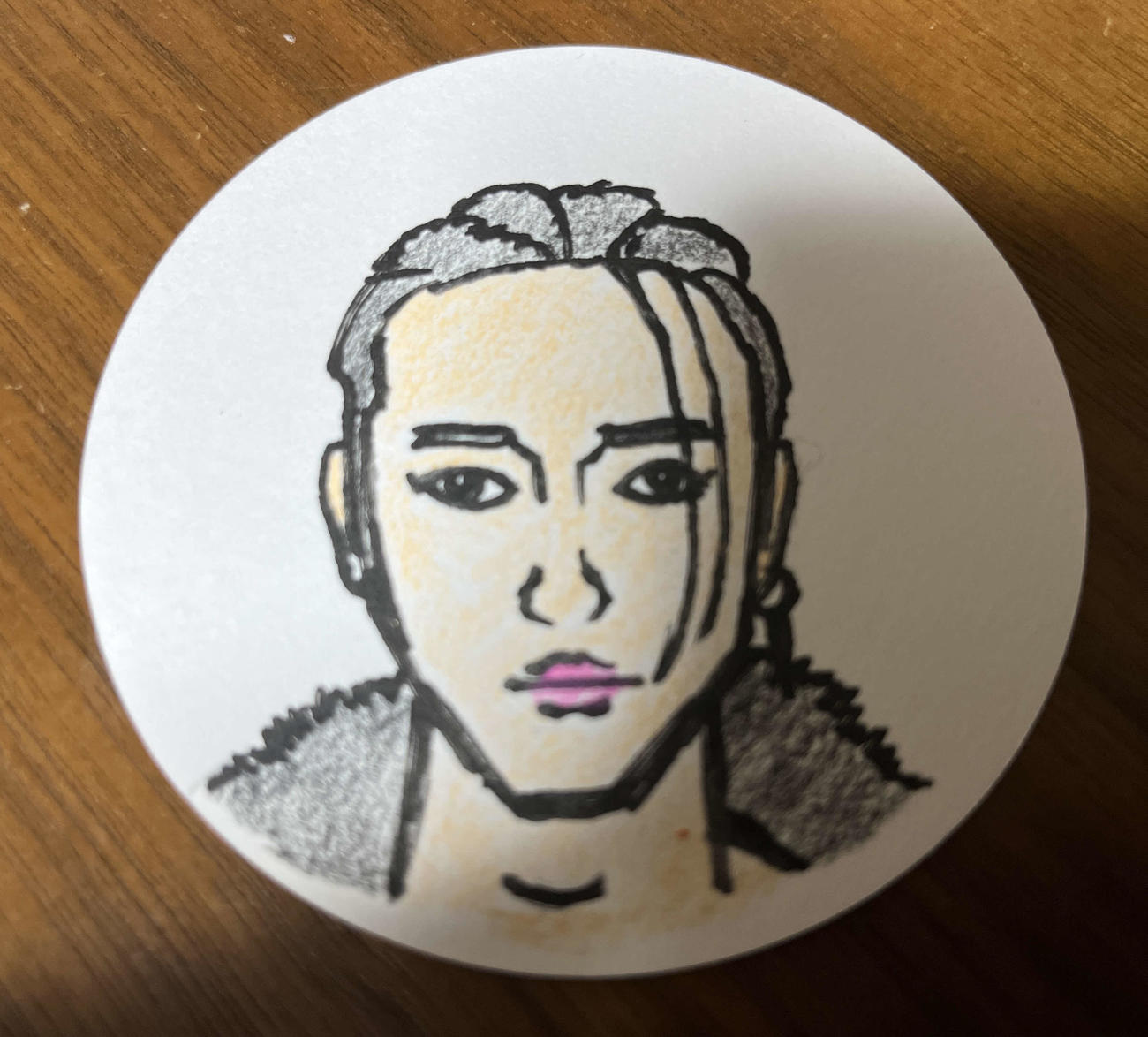 映画監督谷健二氏が描いたカルマの似顔絵　