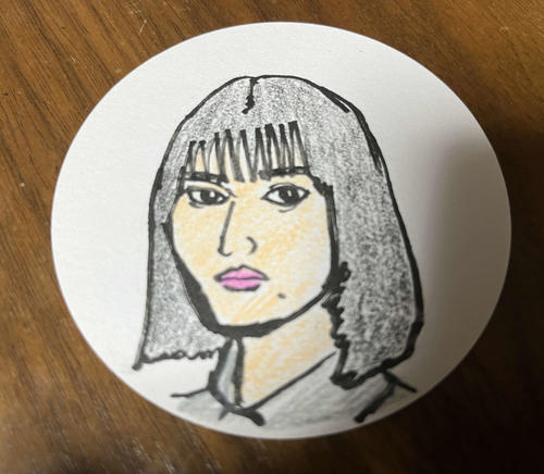 映画監督谷健二氏が描いた橋本愛の似顔絵　