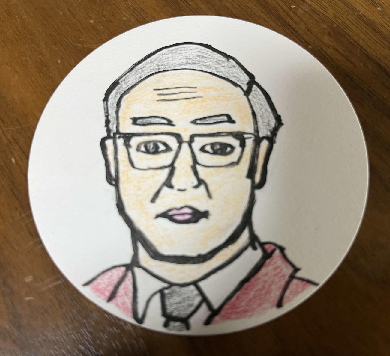 映画監督谷健二氏が描いた角田晃広の似顔絵　