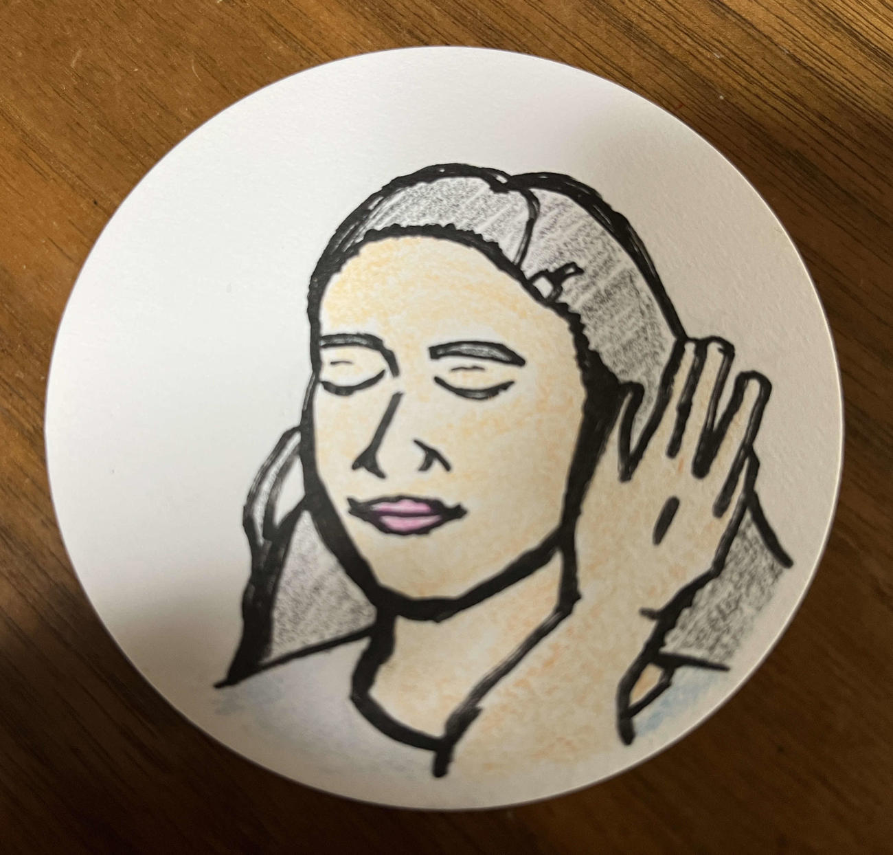 映画監督谷健二氏が描いた日高麻鈴の似顔絵　