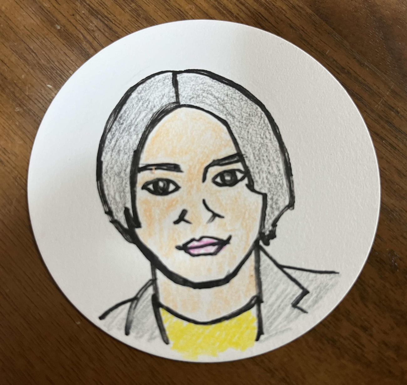 映画監督谷健二氏が描いた谷水力の似顔絵