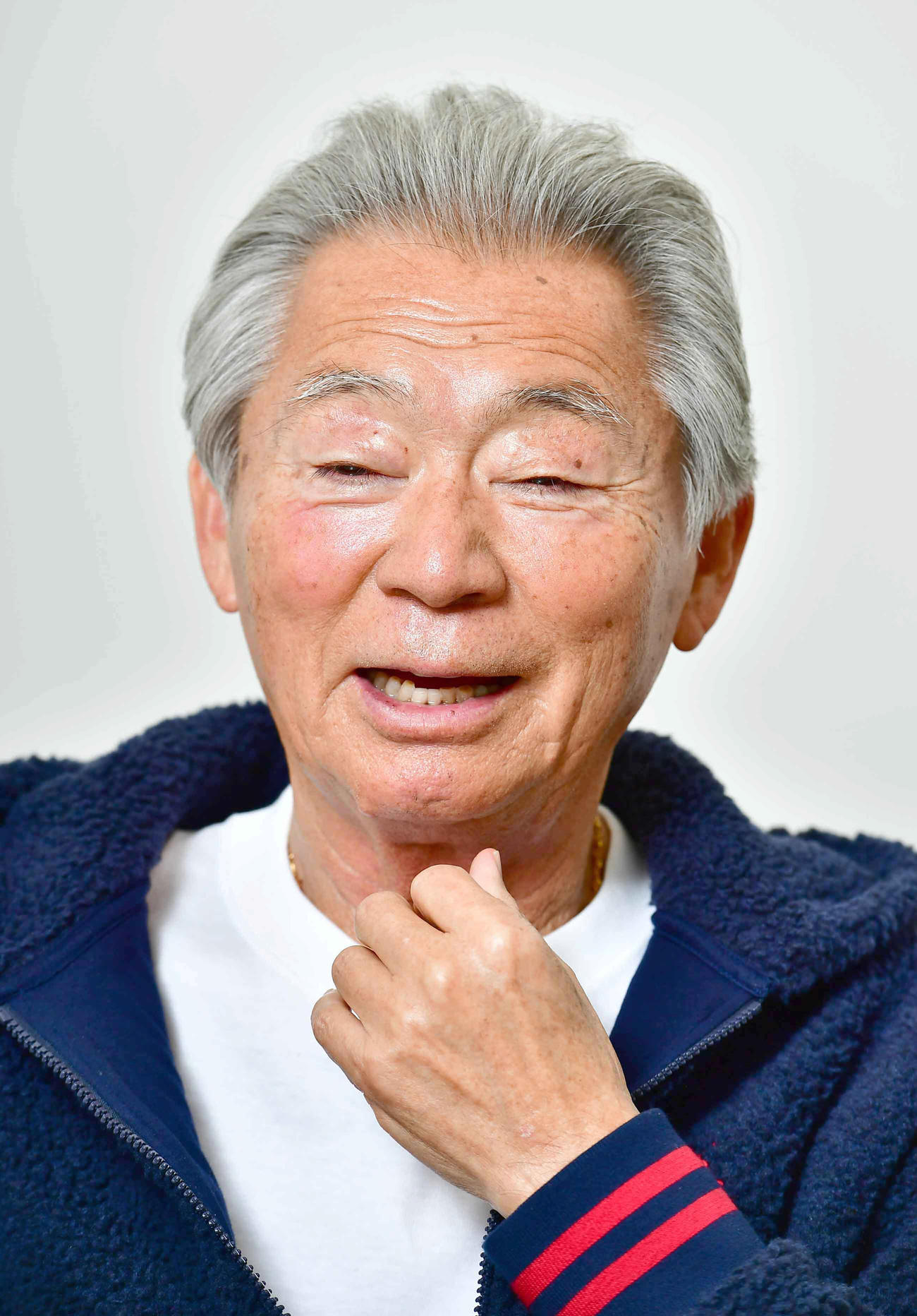 インタビューに応じ、今後について語るみのもんた