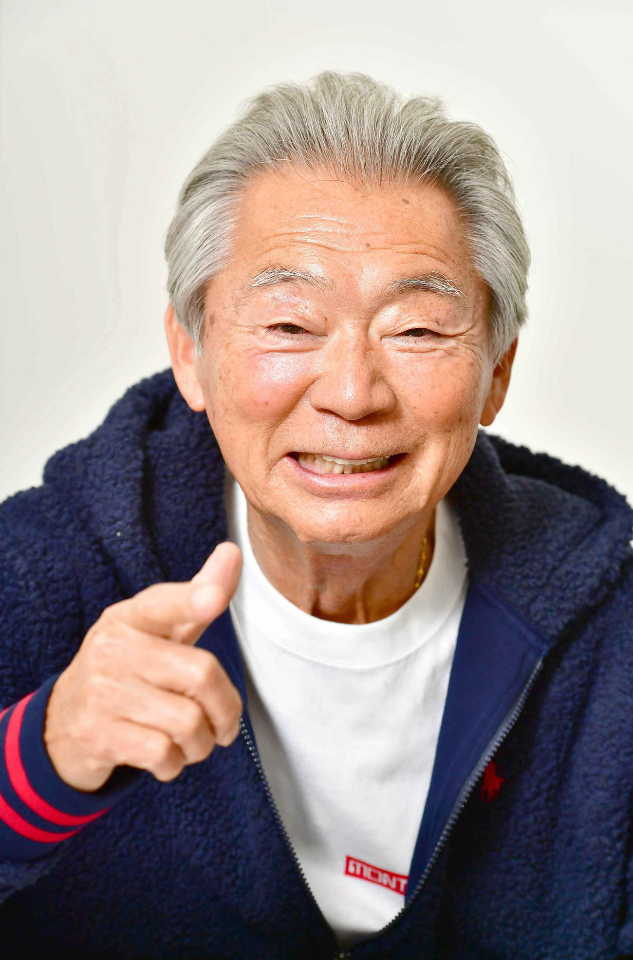 インタビューに応じ、今後について語るみのもんた