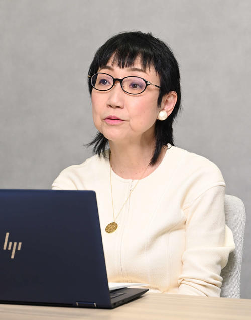 民放秋ドラマの見どころを語るTVer若生伸子社長（撮影・官野貴）