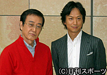 初共演した渡瀬恒彦(左)と椎名桔平(撮影・林尚之)