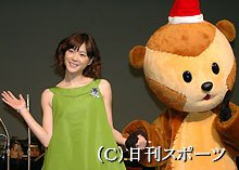 サプライズゲストとして登場した上野樹里（撮影・赤塚辰浩）