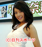 セクシー水着のＤＶＤを発売した小川奈那（撮影・瀬津真也）