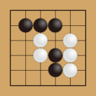 6｜黒番。石の連絡がポイントです。