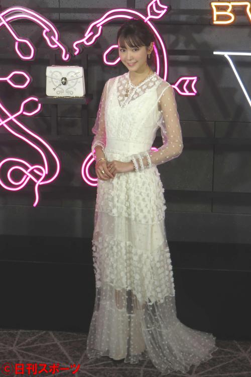 ブルガリのイベントに登場した桐谷美玲（撮影・村上久美子）