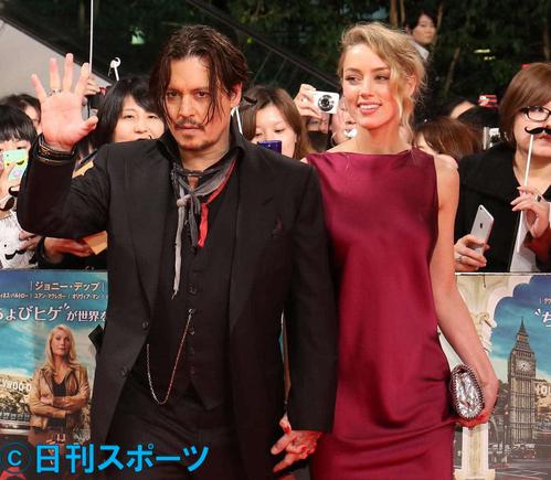 離婚前のジョニー・デップ（左）とアンバー・ハード