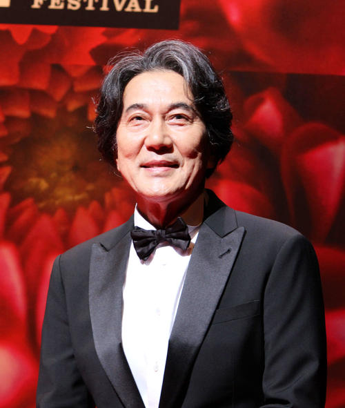 登壇した役所広司（撮影・杉山理紗）