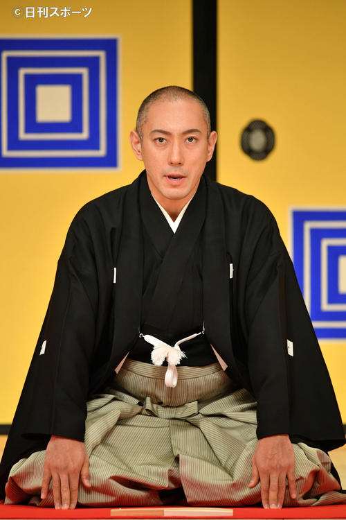 13代目市川団十郎白猿を襲名する市川海老蔵(撮影・滝沢徹郎)