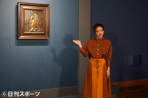 フェルメール展のオープニングイベントに登場した石原さとみ（撮影・鶴屋健太）