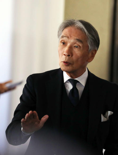 「内田裕也Rock’n　Roll葬」に弔問に訪れた堺正章（撮影・河野匠）