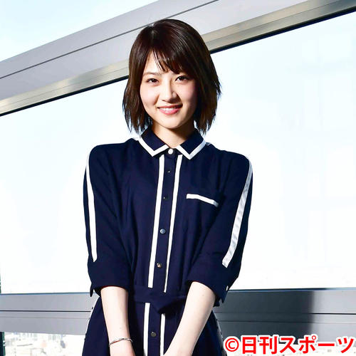  日本テレビ系連続ドラマ「頭に来てもアホとは戦うな！」で等身大の女の子を演じている元乃木坂46の若月佑美（撮影・小沢裕）
