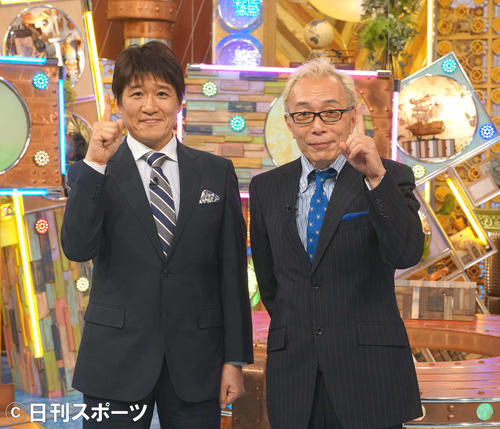 林修氏（左）と所ジョージ（2018年10月3日撮影）