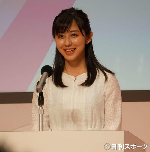 テレビ朝日2019年度入社式に出席した新人の斎藤ちはるアナウンサー（撮影・遠藤尚子）