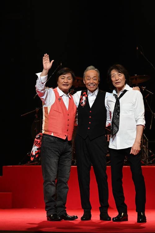 6年ぶりの再始動で38年ぶりの中国・北京公演を発表したアリス。左から堀内孝雄、谷村新司、矢沢透