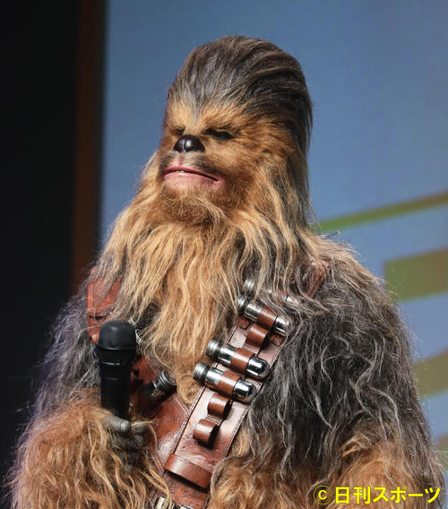 スター・ウォーズに登場するチューバッカ（2018年6月11日撮影）