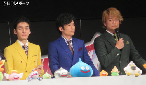 イベントに出席した、左から草なぎ剛、稲垣吾郎、香取慎吾