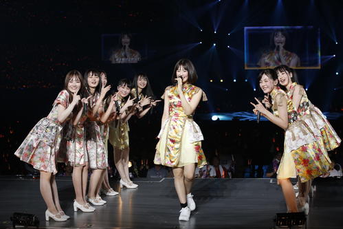 初の単独ライブを開催した乃木坂46の4期生。センターパフォーマンスする清宮レイ
