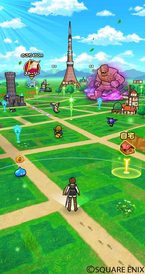 公開された「ドラゴンクエストウォーク」ゲーム画面