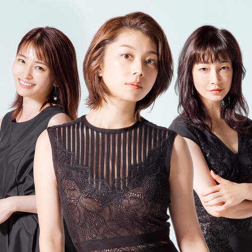 読売テレビ（日本テレビ系）制作ドラマ「わたし旦那をシェアしてた」主演の小池栄子（中央）とりょう（右）、岡本玲