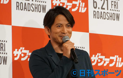 映画「ザ・ファブル」スペシャルトークイベントに出席した岡田准一（撮影・遠藤尚子）