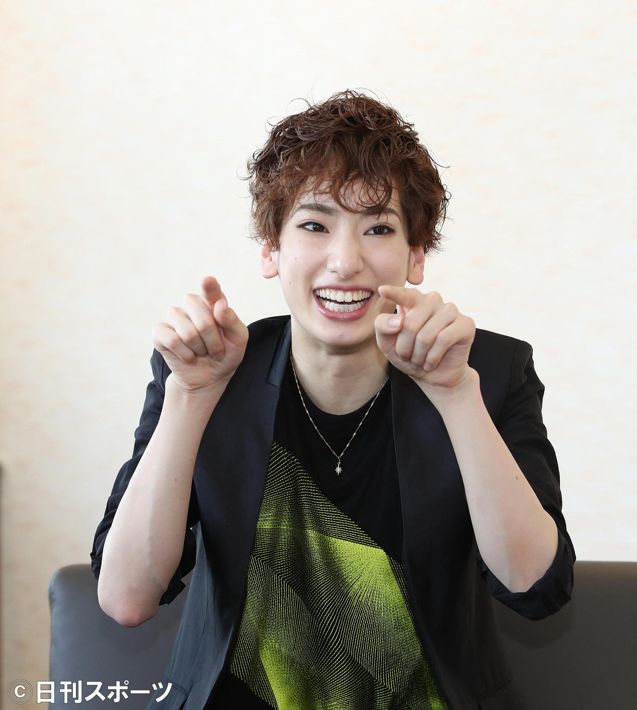 「花より男子」に出演する柚香光（撮影・白石智彦）