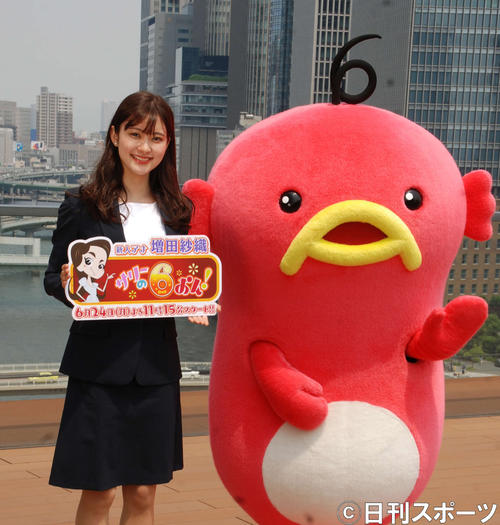 ABCテレビの新人、増田紗織アナウンサー（撮影・松浦隆司）