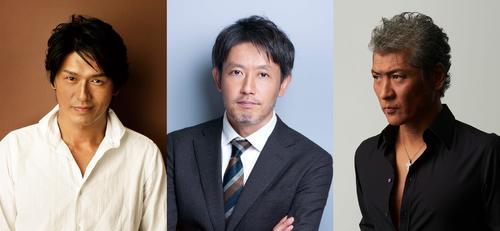 左から高橋克典、筒井道隆、吉川晃司