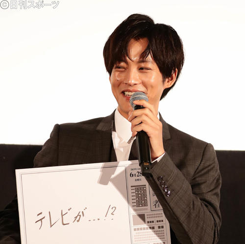 最近テレビが壊れて不自由な生活をしていると、白状した松坂桃李（撮影・丹羽敏通）