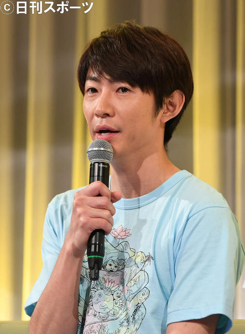 24時間テレビの会見で意気込みを語る嵐の相葉雅紀（撮影・山崎安昭）