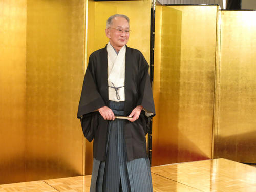 人間国宝に認定された片岡秀太郎（撮影・星名希実）
