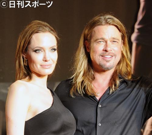 ブラッド・ピット（右）とアンジェリーナ・ジョリー（１３年７月撮影）