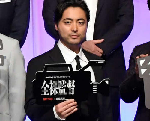 Netflixオリジナルシリーズ「全裸監督」のワールドプレミアに出席した山田孝之