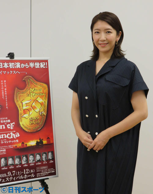 舞台「ラ・マンチャの男」取材会に臨んだ瀬奈じゅん（撮影・村上久美子）