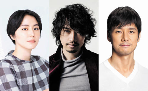 映画「シン・ウルトラマン」に出演する、左から長沢まさみ、斎藤工、西島秀俊
