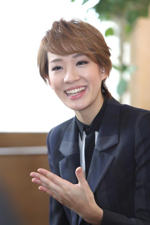 永久輝せあ（撮影・白石智彦）＝2019年3月4日、宝塚歌劇