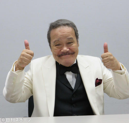 ABCテレビ「探偵！ナイトスクープ」1500回突破記念特番の収録を前に、取材に応じた西田敏行（撮影・村上久美子）