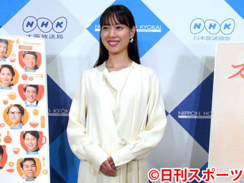 NHK次期連続テレビ小説「スカーレット」の試写会に出席した戸田恵梨香（撮影・星名希実）