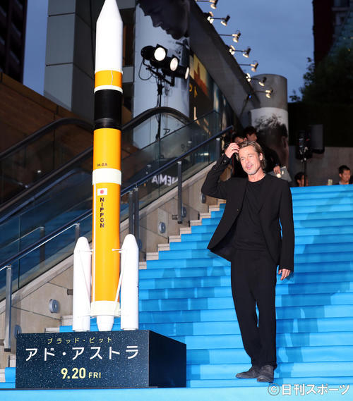 映画「アド・アストラ」のイベントに登場したブラッド・ピット（撮影・大野祥一）